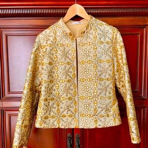 Handmade Indian gold evening wear jacket